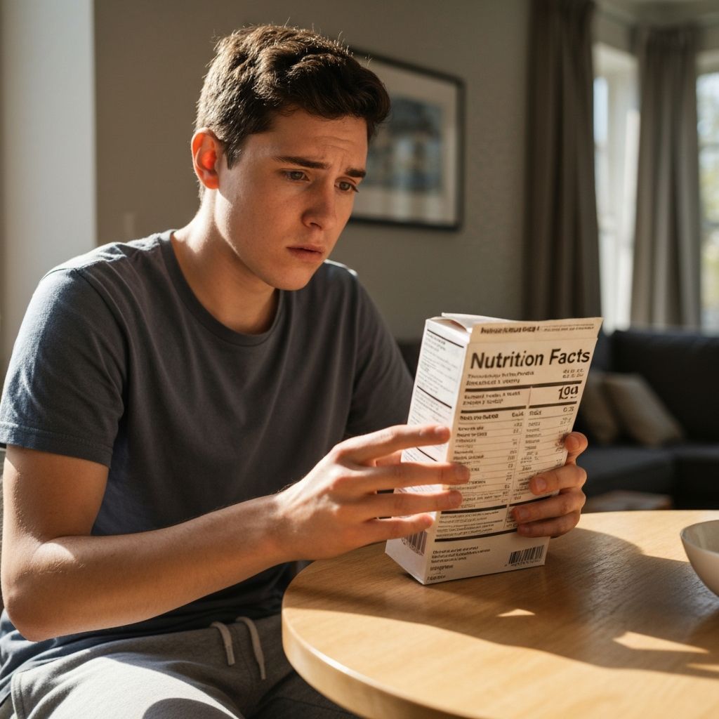 Reading food labels and ingredients